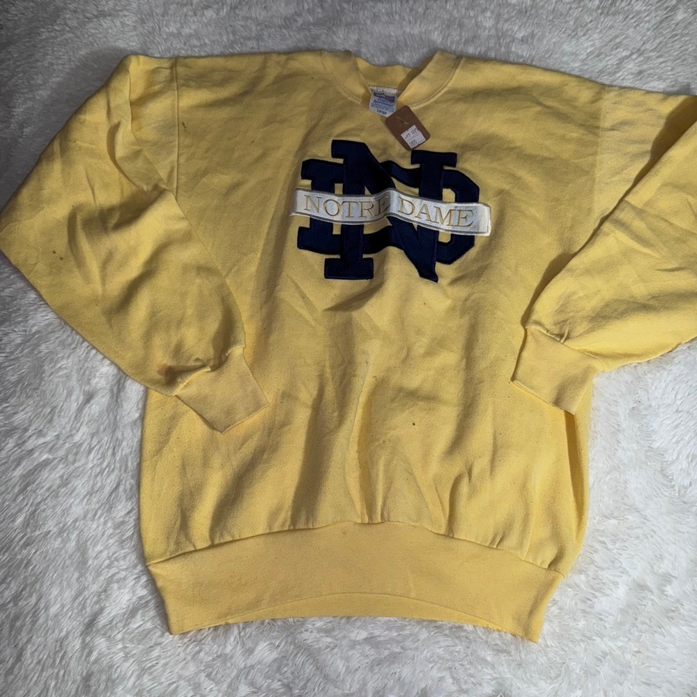 Vintage Crable Sportswear Notre Dame Fighting Irish Sweatshirt Mens Large